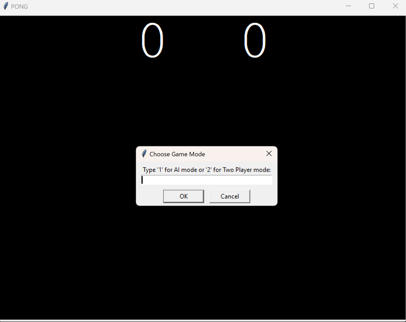 Pong Game Screenshot