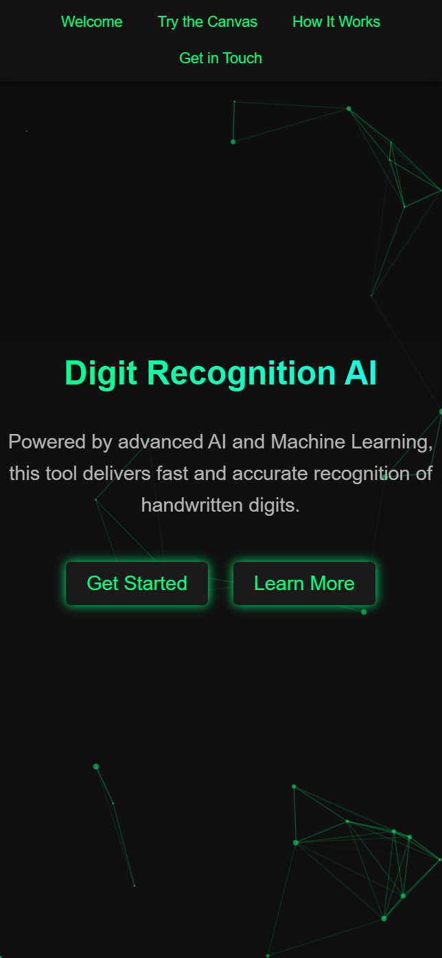 Digit Recognition AI Screenshot