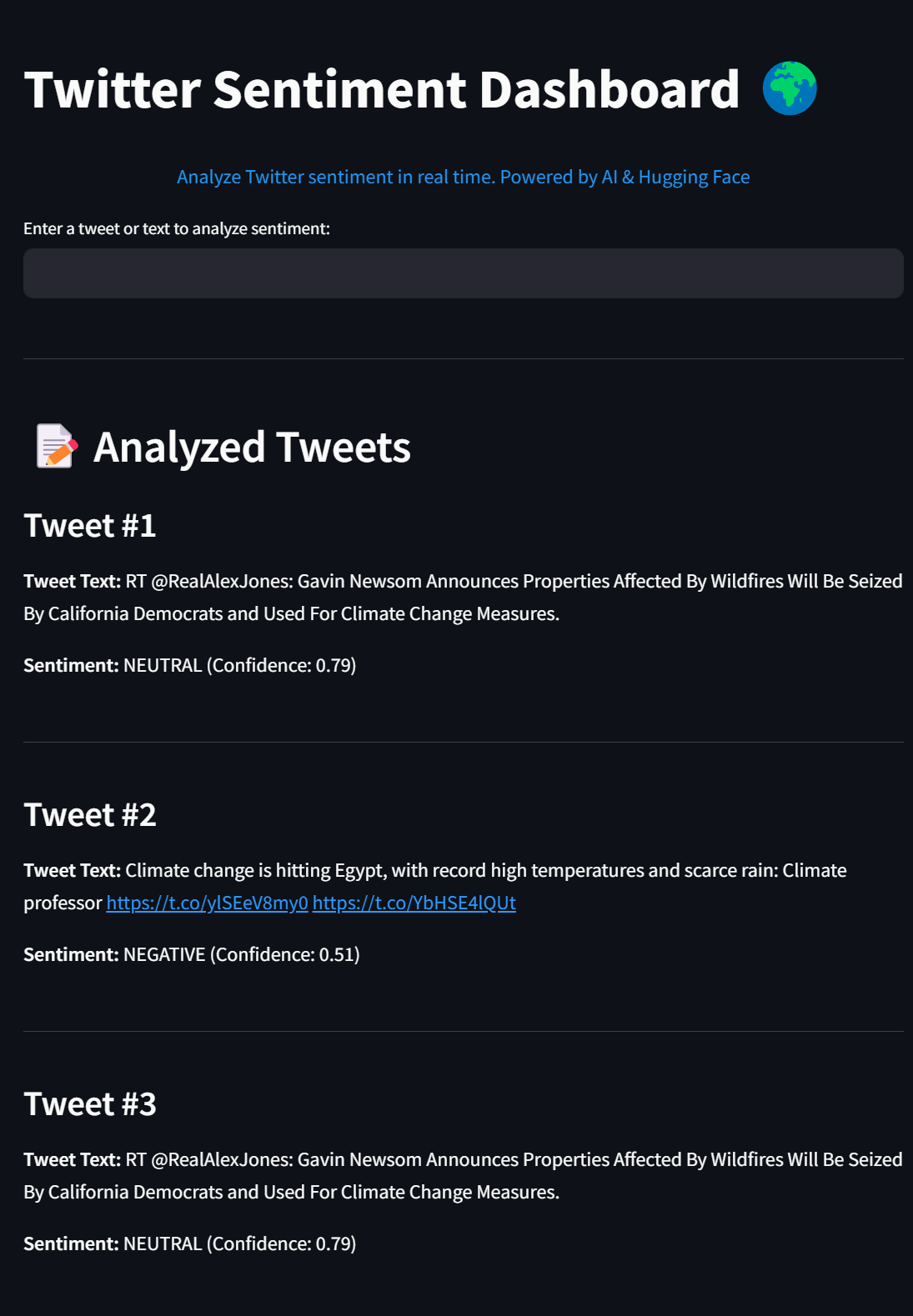 Sentiment Analysis Web App Screenshot